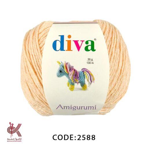 کاموا کتان آمیگورومی ترک هلویی 2588 بدون پرز مناسب عروسک بافی